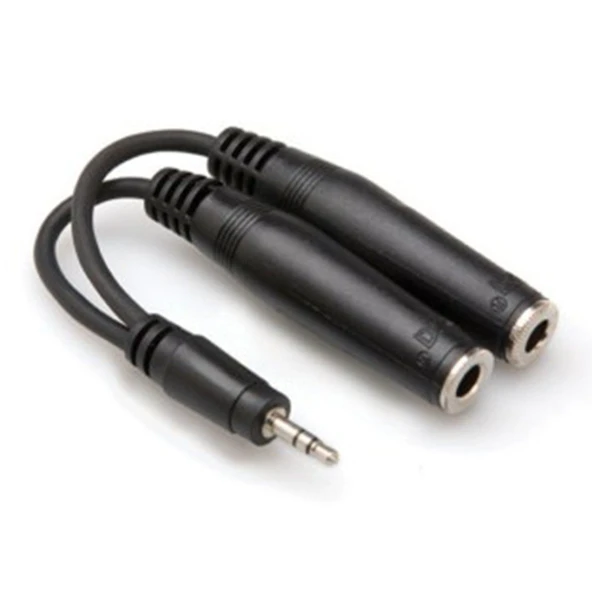 Hosa 3.5 mm. TRS (M) - Dual 1/4' TRS (F) Y-Kablo (YMP-233) 3.5 mm. TRS (erkek) <-> Dual 1/4" TRS (dişi) Y-kablo YMP-233 ürün görseli