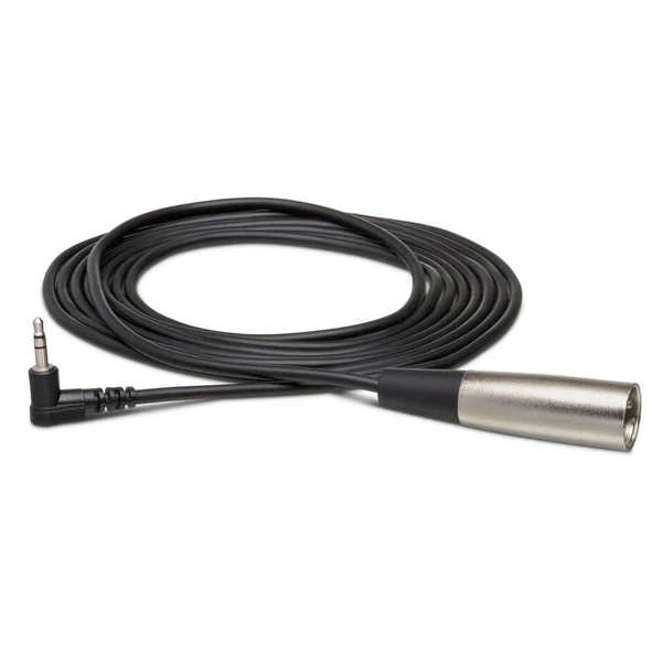 Hosa Kamera Mikrofon Kablosu 3.5mm TRS (M) - XLR3 (M), 1,5 mt ( XVM-105M ) Kameralar için sağ açılı mikrofon kablosu