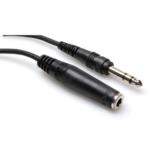 Hosa 1/4" TRS (F) - 1/4" TRS (M) Kulaklık Uzatma Kablosu 7.5 m (HPE-325) 1/4" TRS (Dişi) <-> 1/4" TRS (Erkek) Kulaklık uzatma kablosu, 7.5 Mt. HPE-325 ürün görseli