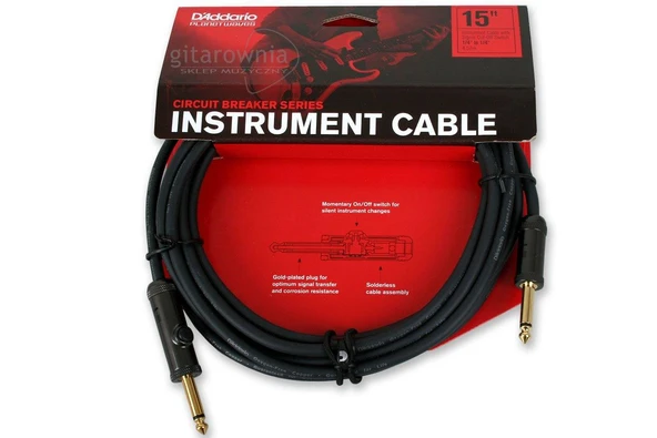 PLANETWAVES PWAG15 DEVRE KESİCİLİ KABLO15 İNCH MONO 14 İNCH JACK LI : ürün görseli