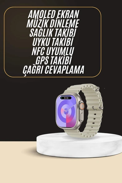 Uyku ve Sağlık Takibi Yapabilen GPS Uyumlu Plastik Kordonlu Akıllı Saat - Resim 2