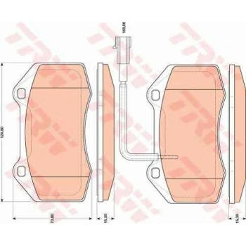 Fiat On Fren Balatası Fisli Grande Punto 199 1.4 Abarth 12 / 07> 155ps.114kw - Trw Gdb1812 - Resim 1