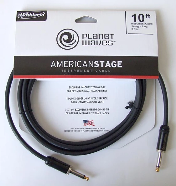 PLANETWAVES PWAMSG10 AMERICAN STAGE INST CABLE-10  ÇİN ürün görseli