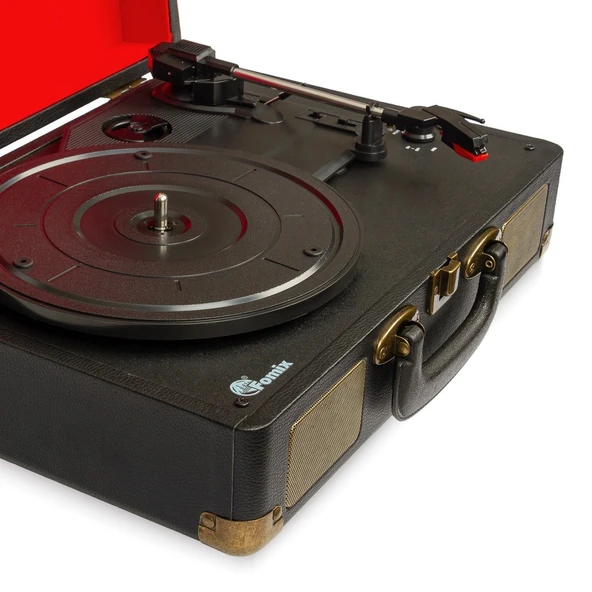 Fomixx Fm-102 Siyah Hoparlörlü Bluetoothlu Pikap Plak Çalar - 2