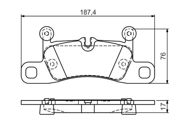 Vag Arka Fren Balatası Touareg (7p5) 3.6 V6 Fsi / 3.0v6 Tsi Hibrit / 4.2v8 Fsi / 3.0 V6 Tdi / 4.2 V8 Tdi - Valeo 670387 - Resim 1