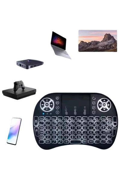 Mini Klavye Gaming Pc Playstation Ledli Mouse Rgb Mouse Bluetooth Usb - 3