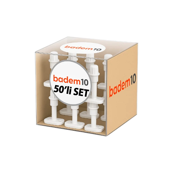 Beyaz 50 ADET Kapı Pencere Arkası Tamponu Silikon Duvar Boya Koruyucu Koruma Vidalı 50’li Paket - Resim 3