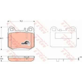 Mercedes Fren Balatası Arka - Fren Balatası Arka - Trw Gdb1457 - Resim 1