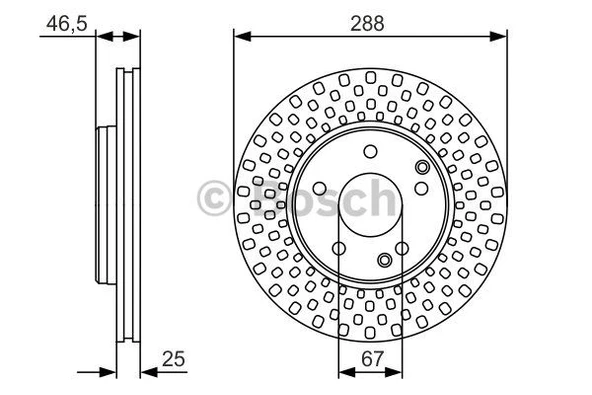 Mercedes Fren Diski On W203 00>07 Cl203 03>08 C209 02>09 W210 96>02 R170 96>04 - Bosch 0986479r69 - Resim 1