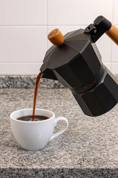 Bambum Garen - Moka Pot 3 Fincan Siyah ürün görseli