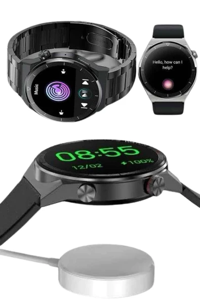 Çoklu Kordon Hediyeli Akıllı Saat Çağrı Cevaplama Müzik Dinleme Dokunmatik Ekran - Resim 4