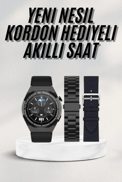 En Çok Tercih Edilen Akıllı Saat Amoled Ekran Nabız Sensörü GPS Uyumlu Adımsayar ürün görseli