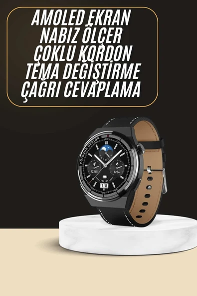 Çoklu Kordon Hediyeli Akıllı Saat Çağrı Cevaplama Müzik Dinleme Dokunmatik Ekran - Resim 2