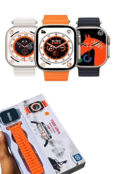 Akıllı Saat Kordon Hediyeli Güçlü Batarya Kapasiteli Titreşimli Bildirim Görme Unisex - Resim 3