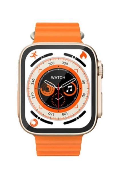 Yeni Model Akıllı Saat Ultra Smart Watch Gümüş Kasa 45mm Titreşim - Resim 5