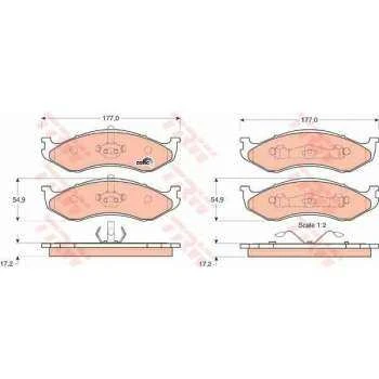 Jeep On Fren Balatası Carnıval 99>01 / Cherokee 84>01 Grand Cherokee 98> Wrangler 91>08 - Trw Gdb1153 - Resim 1