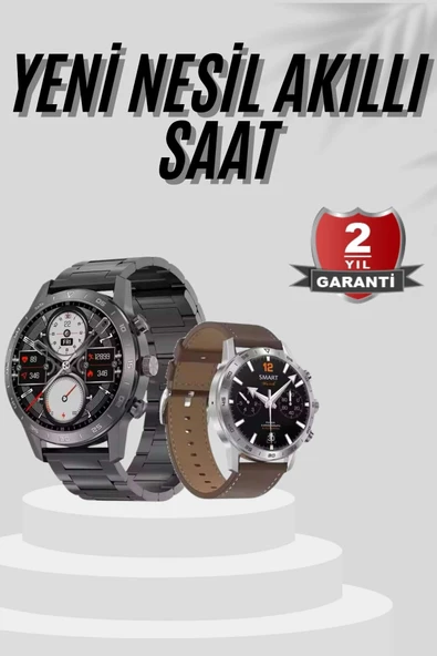 Akıllı Saat Çelik Kordon Çağrı Cevaplama Amoled Ekran Titreşimli Uyku ve Sağlık Takibi ürün görseli