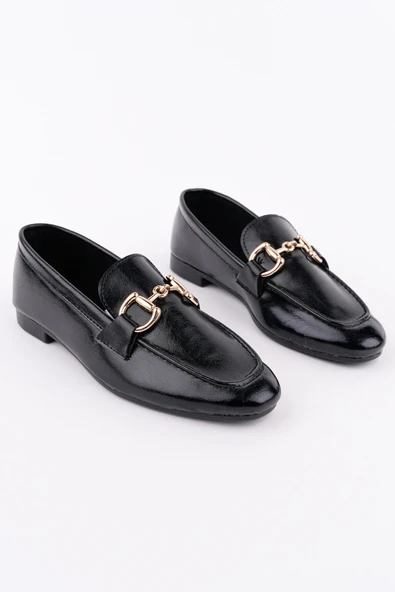 Muggo STRİDE Metal Tokalı Kadın Günlük Loafer Ayakkabı - 12