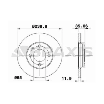 Vag On Fren Disk Aynası Golf I / II / III 1.6 1.8 1.9d 1.9td 74 83 Passat 1.6 1.6d 1.6 Td 1.8 73 88 - Braxıs Ae0052 ürün görseli