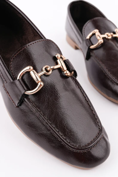Muggo STRİDE Metal Tokalı Kadın Günlük Loafer Ayakkabı - 2