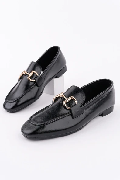 Muggo STRİDE Metal Tokalı Kadın Günlük Loafer Ayakkabı - 9