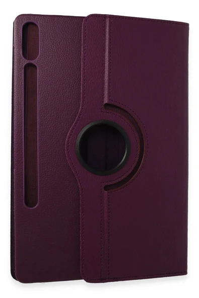 Akman Samsung Galaxy X610 Tab S9 FE Plus 12.4 Kılıf 360 Tablet Deri Kılıf - Mürd? - ACL6207309-1035 - Resim 2