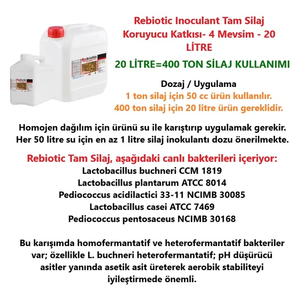 Rebiotic Inoculant Tam Silaj Koruyucu Katkısı-4 Mevsim - 3