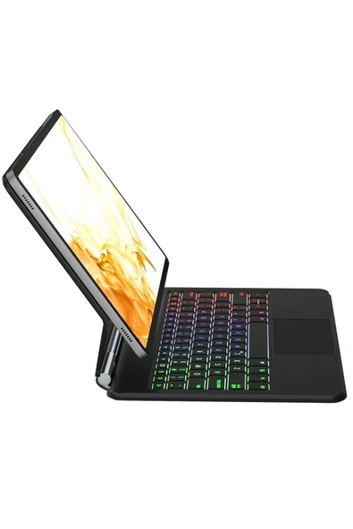 Akman Samsung Galaxy T870 Tab S7 11 Kılıf Eternal Ledli Klavyeli Tablet Kılıfı - - ACL6205359-2049 - Resim 2