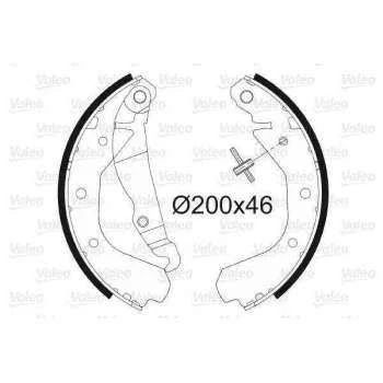 Opel Arka Fren Balatası Pabuc (tk) Kadett D / E / Ascona C / Vectra A 84 - Valeo 562038 - Resim 1