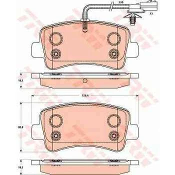 Renault Arka Fren Balatası Master III Movano B 2,3cdti 07 / 10> Tek Teker - Trw Gdb1903 - Resim 1
