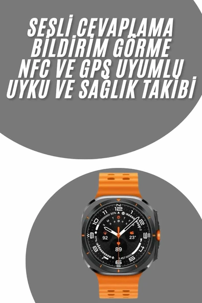 Tüm Telefonlara Uyumlu Akıllı Saat Uyku ve Sağlık Takibi Nabız Ölçer Adım sayar - Resim 2