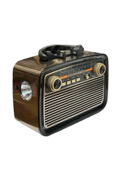 Eskitme Nostalji Tasarımlı Bluetoothlu Nostalji Radyo Ahşap Nostaljik Görünümlü - 3