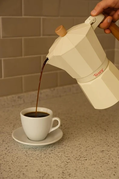 Bambum Garen - Moka Pot 6 Fincan Bej ürün görseli