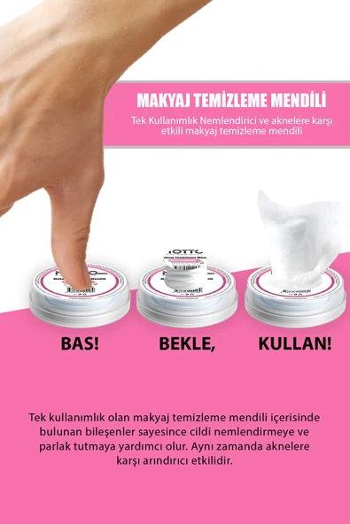 Motto Plus Professional Tek Kullanımlık Nemlendirici Makyaj Temizleme Mendili 10'lu Paket - 2