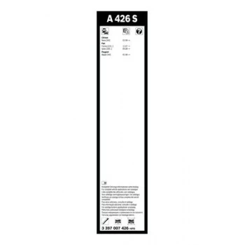 Psa Silecek Supurgesi Aerotwın 650 / 470mm A426s (muz Tipi) Bipper Nemo 08=> Fiorıno 07=> - Bosch 3397007426 - Resim 1