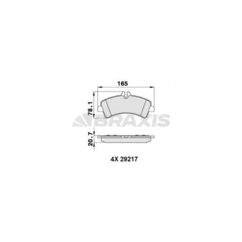 Vag Arka Fren Balatası Cift Teker Crafter Sprinter 2,5tdi 06> - Braxıs Aa0257 - Resim 1