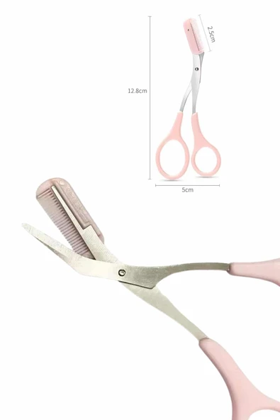 Profesyonel Taraklı Kaş Usturası ve Kaş Makası Bıyık Alma Kaş Usturası - 3