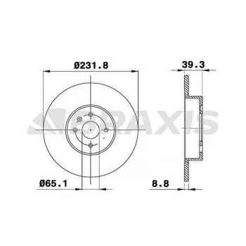 Vag Arka Fren Aynası Cordoba 96>02 İbiza III Arosa 00>04 Polo 96>01 - Braxıs Ae0473 ürün görseli