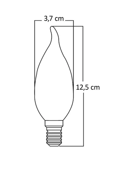 Rutter 5W Kuğu Led Mum Ampul 3000K Sarı E14 3 Adet Kıvrımlı Ampul - Resim 6