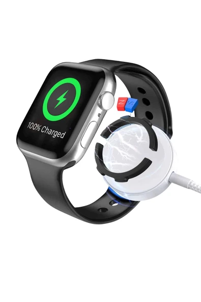 Akıllı Saat Wireless Şarj Yüksek Çözünürlüklü Müzik Dinleme Sesli Cevaplama - Resim 5