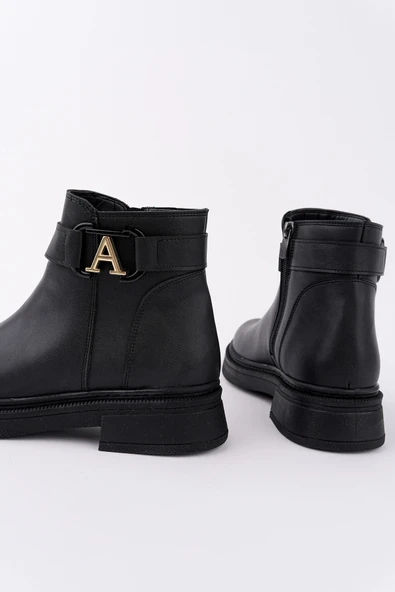 Muggo VENTOZA Kemer ve Toka Detaylı Fermuarlı Kadın Bot - 3