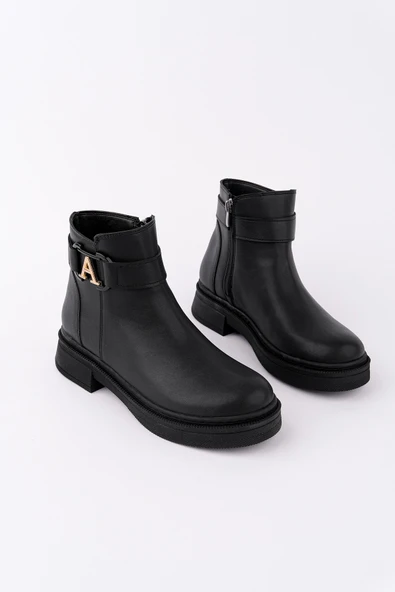 Muggo VENTOZA Kemer ve Toka Detaylı Fermuarlı Kadın Bot - 4