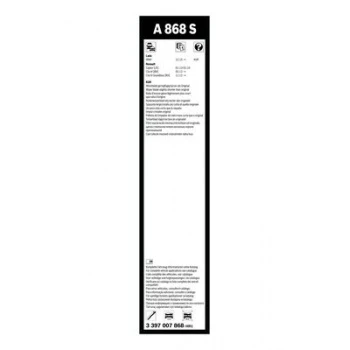 Renault Silecek Supurgesi Aerotwın 650 / 340mm A868s Captur 13> Clio IV 12> Clio IV Grandtour 12> - Bosch 3397007868 - Resim 1