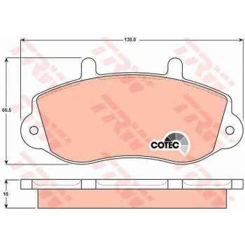 Renault On Fren Balatası Master II Movano (15"inc) - Trw Gdb1380 - Resim 1