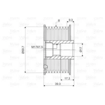 RULMANLI KASNAK MAZDA 3- 5- 6 - CX 7 MPV 1.6CD / 2.0 - VALEO 588053 - 1