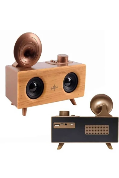 Nostaljik Radyo Bluetooth Bağlantılı Şarjlı Yüksek Ses Kaliteli - 4