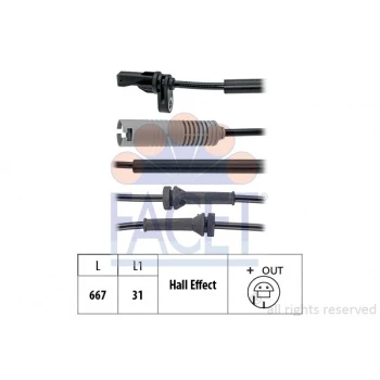 Bmw Abs Sensoru On Bmw E87 E81 E90 E92 E93 - Facet 21.0076 ürün görseli