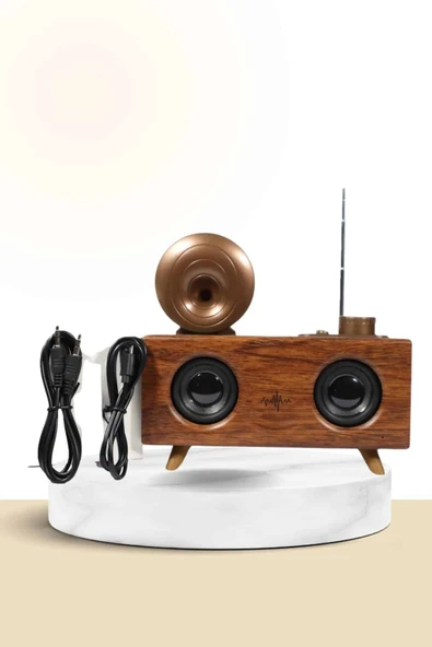 Nostaljik Radyo Bluetooth Bağlantılı Şarjlı Yüksek Ses Kaliteli - 2