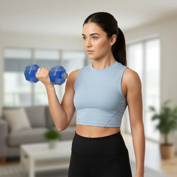 Ps Spor 0.5 Kg Dambıl ve suluk x 2 Adet ( Mavi Renk) ürün görseli 1