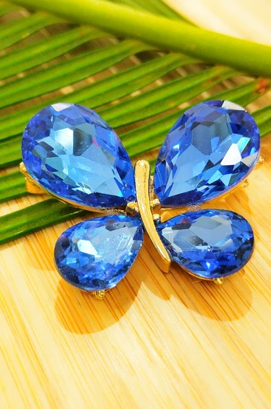 Monalisa Home Lacivert Kelebek Figürlü Broş ürün görseli 1